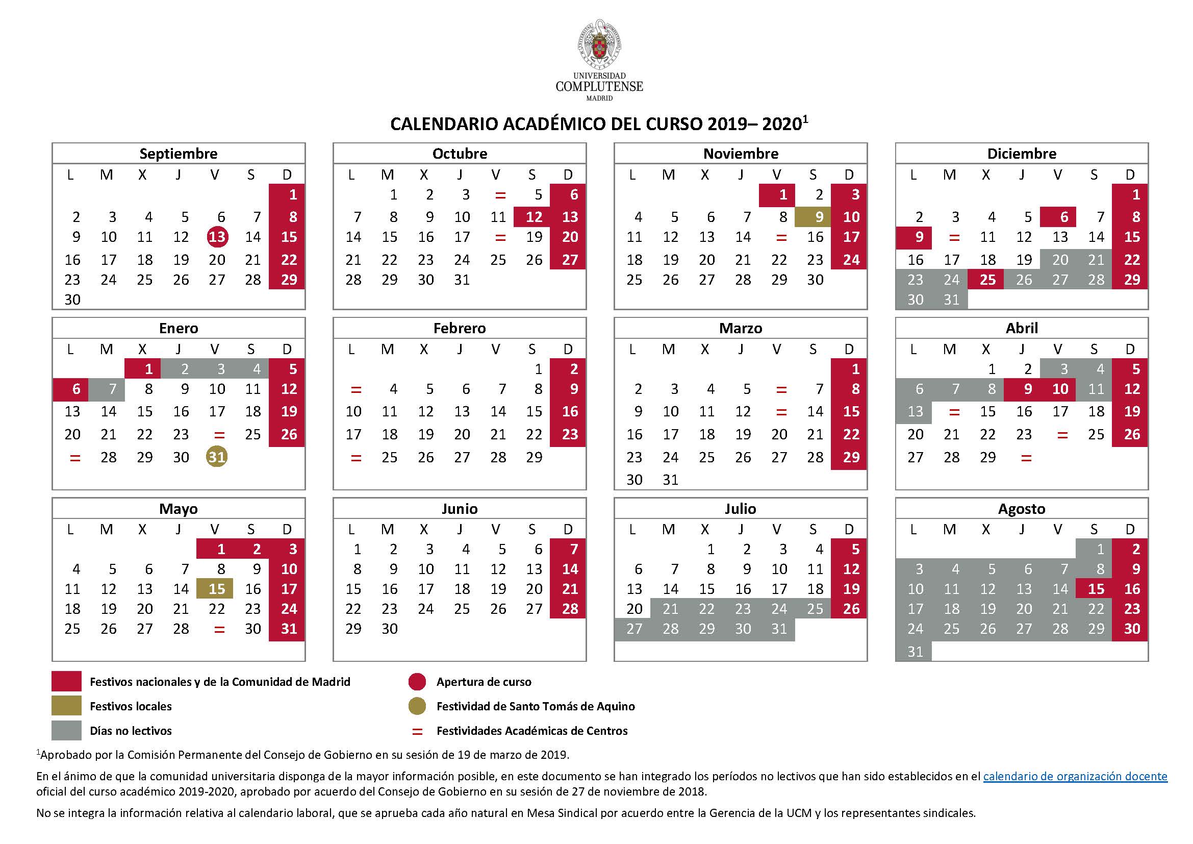 Calendarios